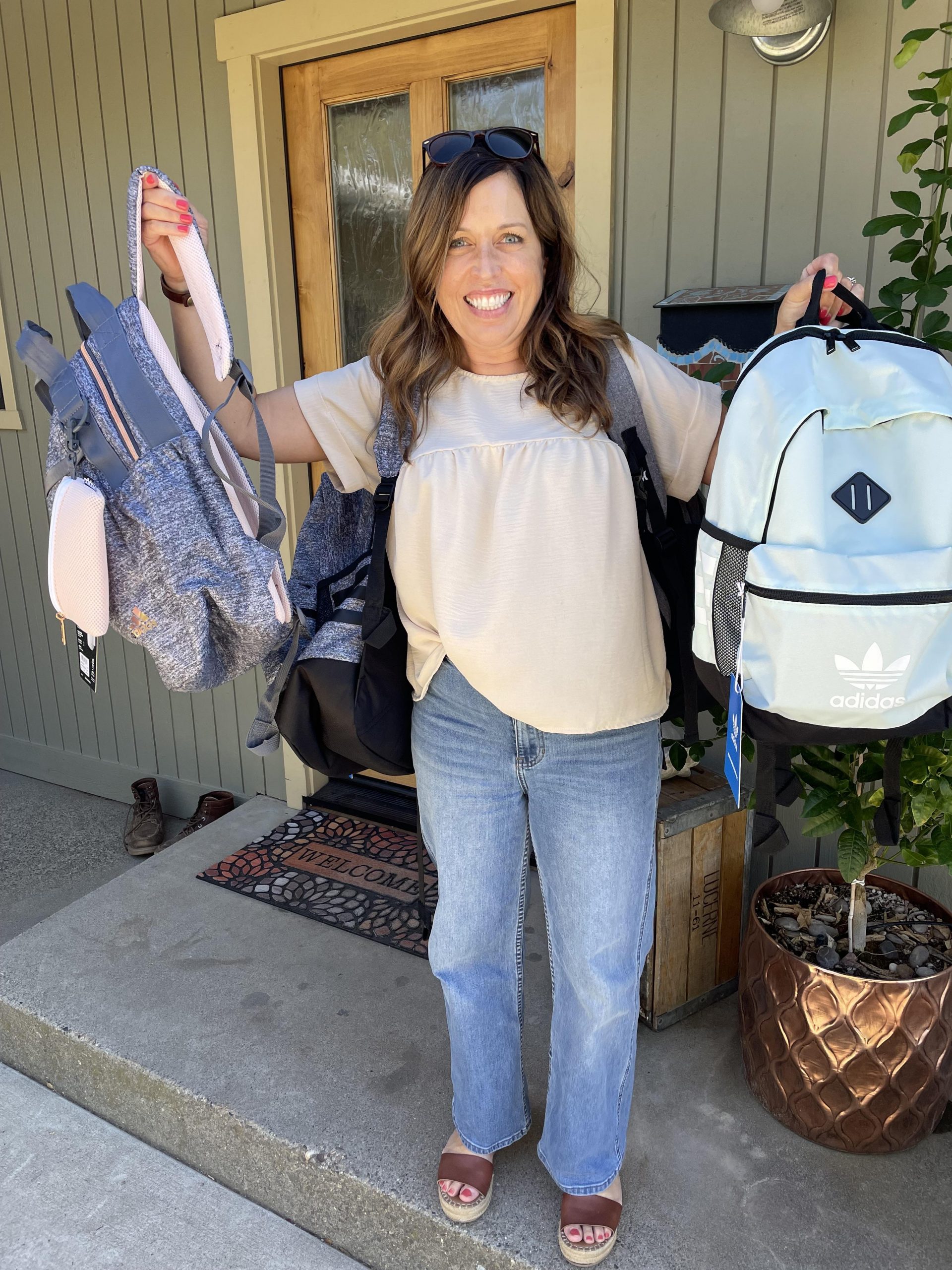 Gifting school supplies to families in transition.